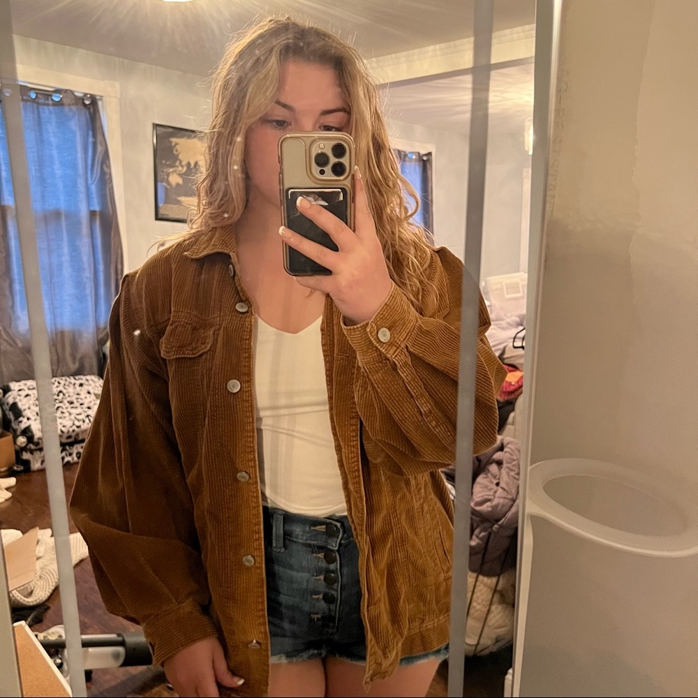 American eagle, oversized corduroy mustard jacket